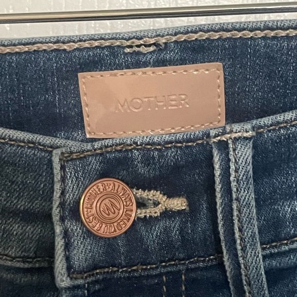 MOTHER Hustler Patch Pocket Ankle Fray Out For The Evening Medium Blue Jean 26 - Picture 6 of 12